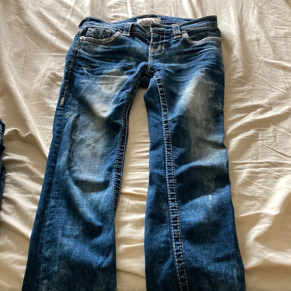 Big star Distressed size 27 cropped jeans